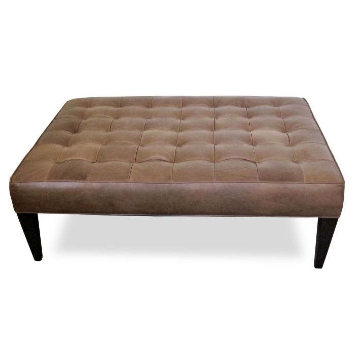 Monroe Waffle Tuft Ottoman, Square or Rectangle