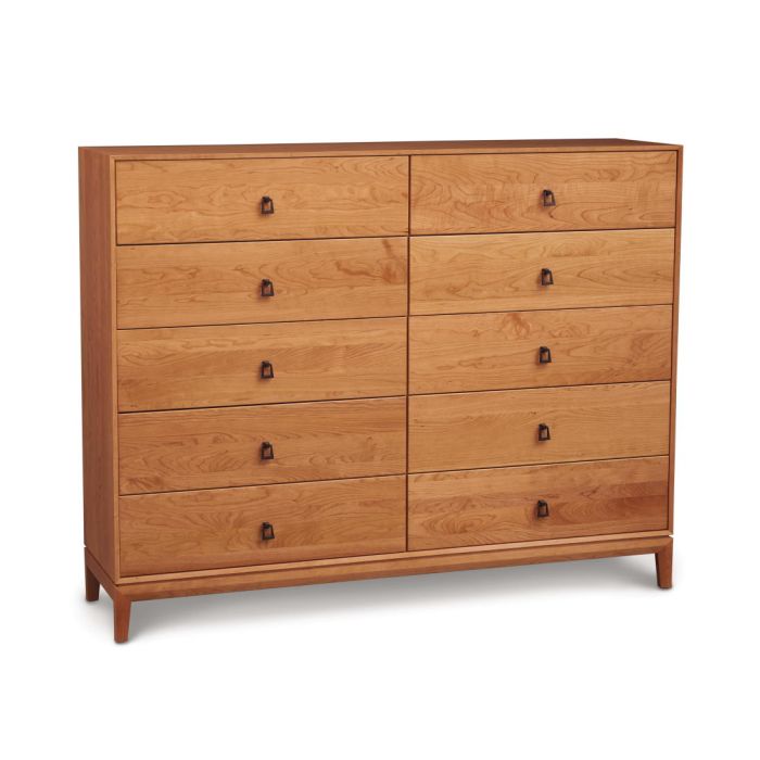 Mansfield 10-Drawer Long Cherry Dresser