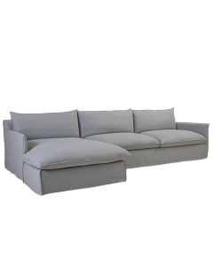 Louisville Chaise Sectional, slipcovered, available at The Stated Home