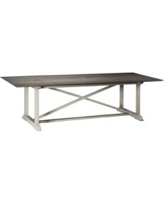 American-made Mullens Trestle Dining Table, available at The Stated Home