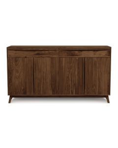 American-made Catalina Credenza, Two Drawers over Four Doors in walnut