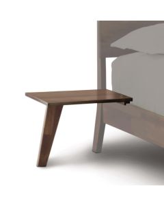 American furniture Copeland Linn Platform Bed and Attached Nightstand in reclaimed walnut