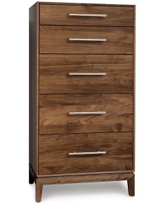 American furniture Copeland Mansfield 5-Drawer Narrow Walnut Dresser