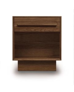 American-made Moduluxe 1-Drawer Walnut Nightstand, available at The Stated Home